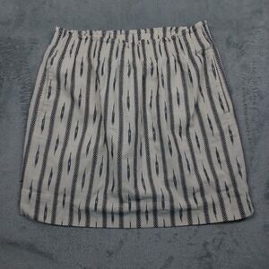J Crew Skirt Womens‎ 10 Blue Striped Preppy Pull On Cotton
